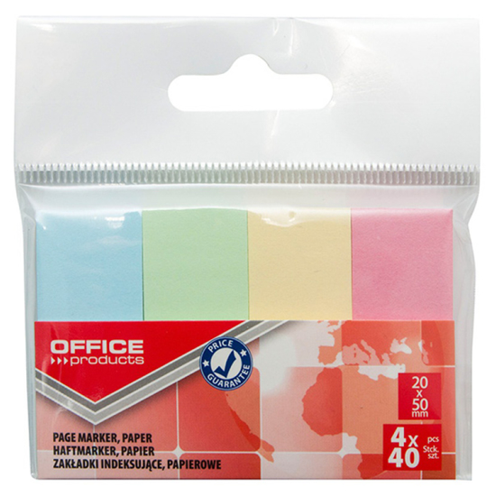Слика на Мемо индекс, 4*40 ливчиња, 2*5цм, PBS, Office Products, 14215124-99, Пастел микс