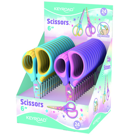 Слика на Ножици, Пластични, 15,5цм, PBS, KEYROAD, KR972539, Пастел микс