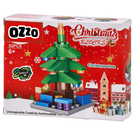 Слика на Играчка, Коцки, Божиќна елка, 52 коцки, Statovac, Ozzo, 876238