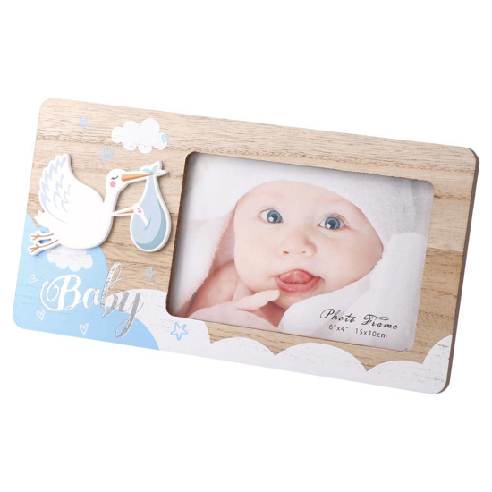 Слика на Рамка, За фотографија, Штрк, 10*15цм, Дрвена, Statovac, Woody baby, 706480