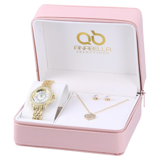 Слика на Поклон сет, Рачен часовник +ланче и обетки, Statovac, Anabella, 805109, Златна