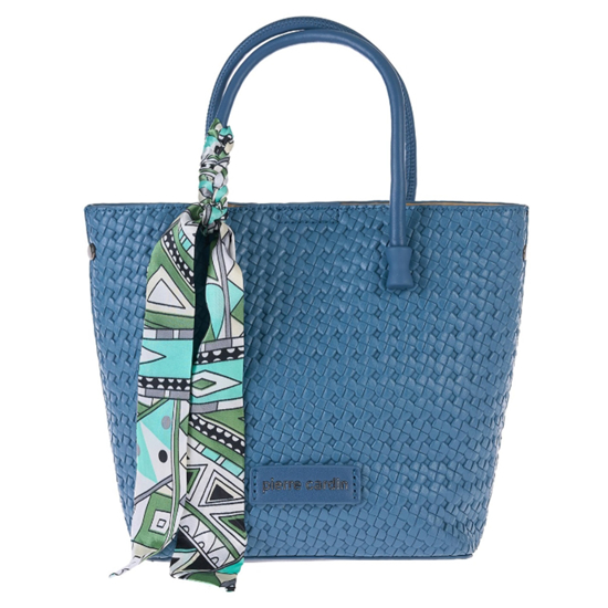 Слика на Чанта, Кратка Рачка, Женска, Кожна, Pierre Cardin, 2402 long23, 24*20*9,5цм,Сина