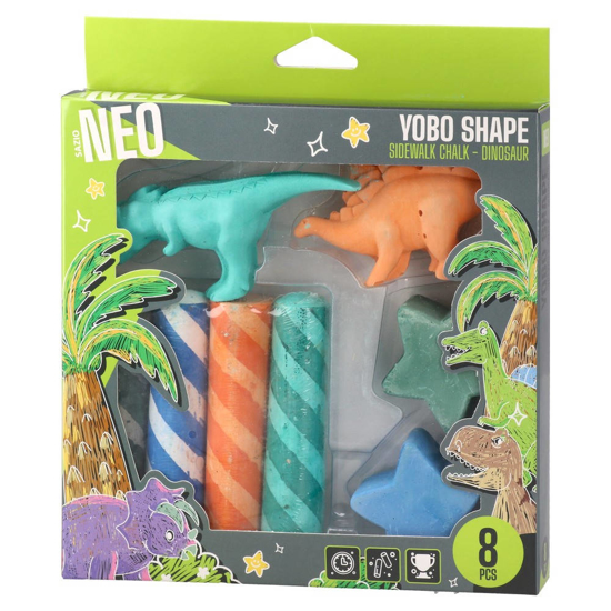 Слика на Креда, Школска, Во боја, Сет 1/8, Dinosaurus, Statovac, Yobo Shape, 115002, Микс