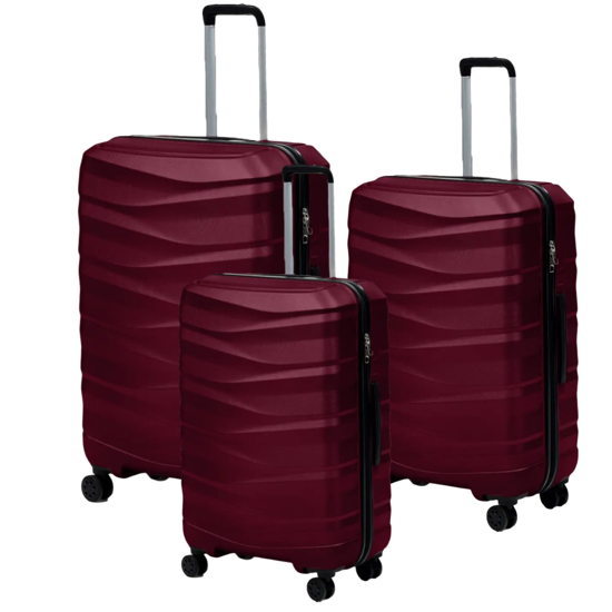 Слика на Куфер, 4 Тркала, Тврда, Ground, AZURRO, 1GR6663234, 40*58*24цм, Бордо