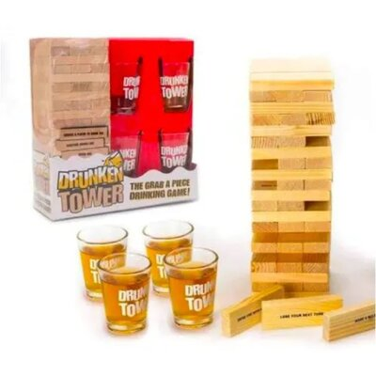 Слика на Друштвена игра, Џенга, Со чаши за пиење, i-Total, Drunken Tower , XL2648