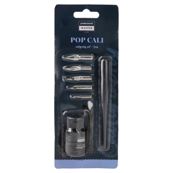 Слика на Сет, За калиграфија, Перодршка + 5 перца + мастило, Statovac, Pop Cali, 617096