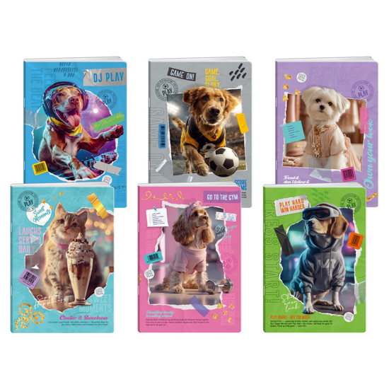 Слика на Тетратка, А4, 60 Лист., Бланко, UV лак, Fuzzy Pets, Statovac, Premium 60, 189202