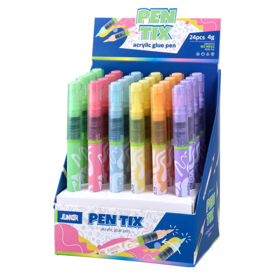 Слика на Маркери, Акрилни, Со лепак, 4 грама, Statovac, Pen Tix, 130006