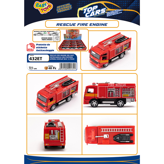 Слика на Количка, Пожарна, Easy Toys, Rescue fire engine, 432ET