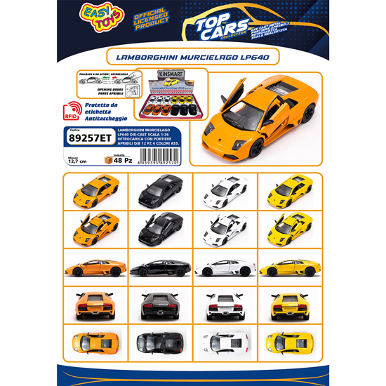 Слика на Количка, 1:36, Easy Toys, Lamborghini Murcielago LP640, 89257ET, Микс бои