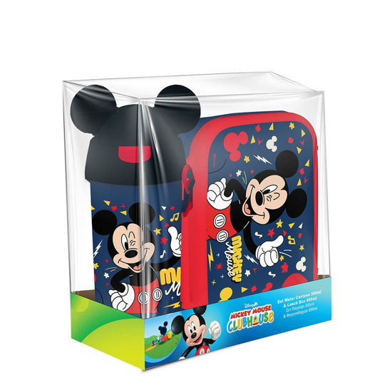 Слика на Кутија за ужина, +ШишеЗаВода, 800+500мл, Mickey, Diakakis, Must, 565922, Црна
