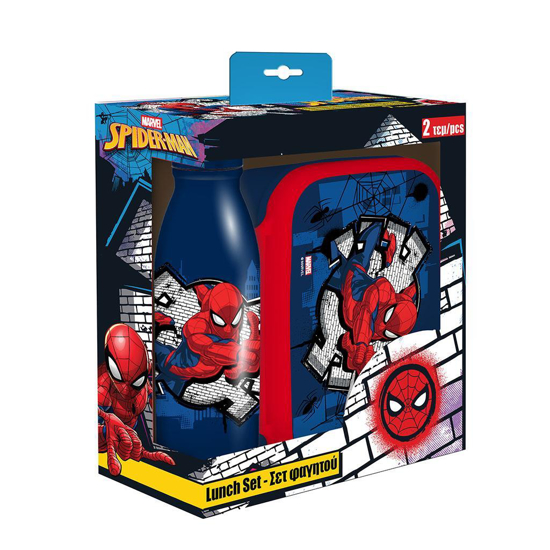 Слика на Кутија за ужина +Шише за вода, 800 + 500мл, Spiderman, Diakakis, Must, 508789
  