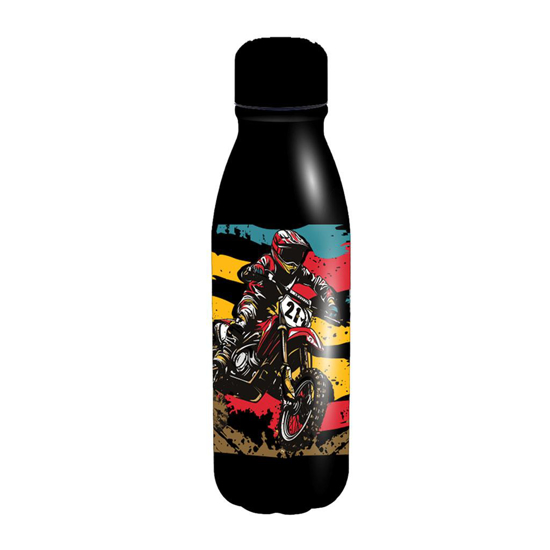 Слика на Шише за Вода, Алуминиумска, 500мл, 6*22цм, Bike, Diakakis, Must, 587718, Црна
